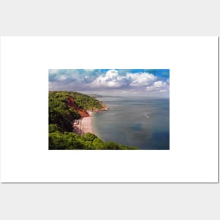 Oddicombe Beach Babbacombe Bay Devon Posters and Art